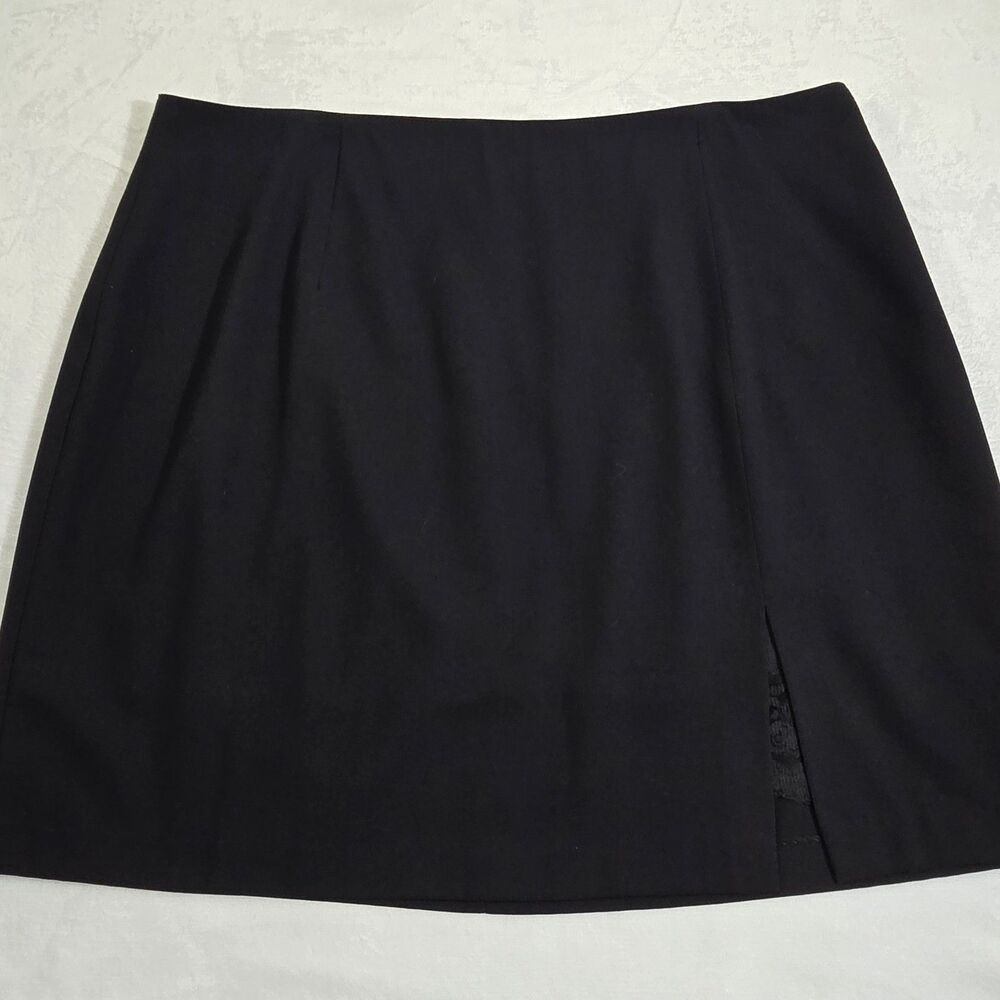 Valia PLUS SIZE 22W Black , sewn in slip with peek a boo lace slit